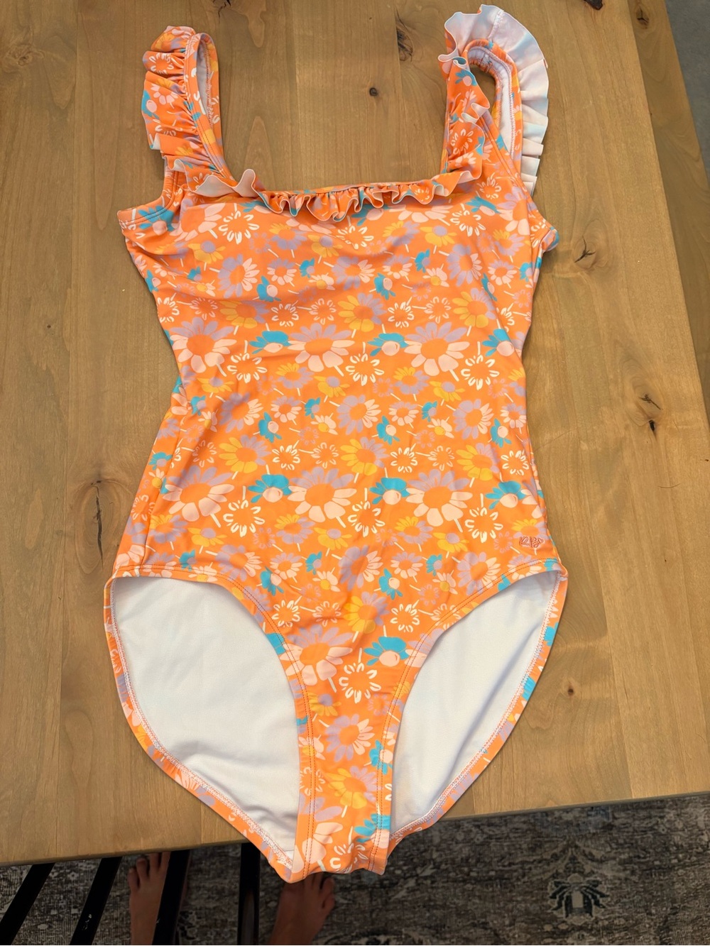 Floral Ruffle Strap One-Piece Swimsuit